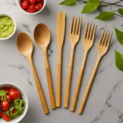 Spectrum Naturals Bamboo Utensils (Set of 6)