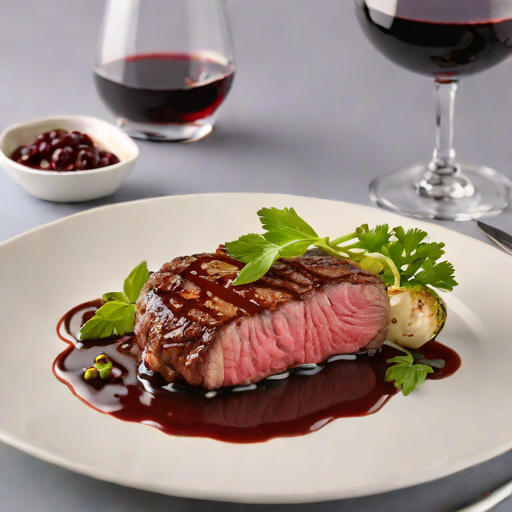 Seared Steak with Red Wine Reduction