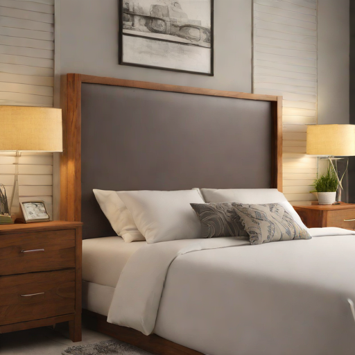 Solid Wood Headboard Accent Bed