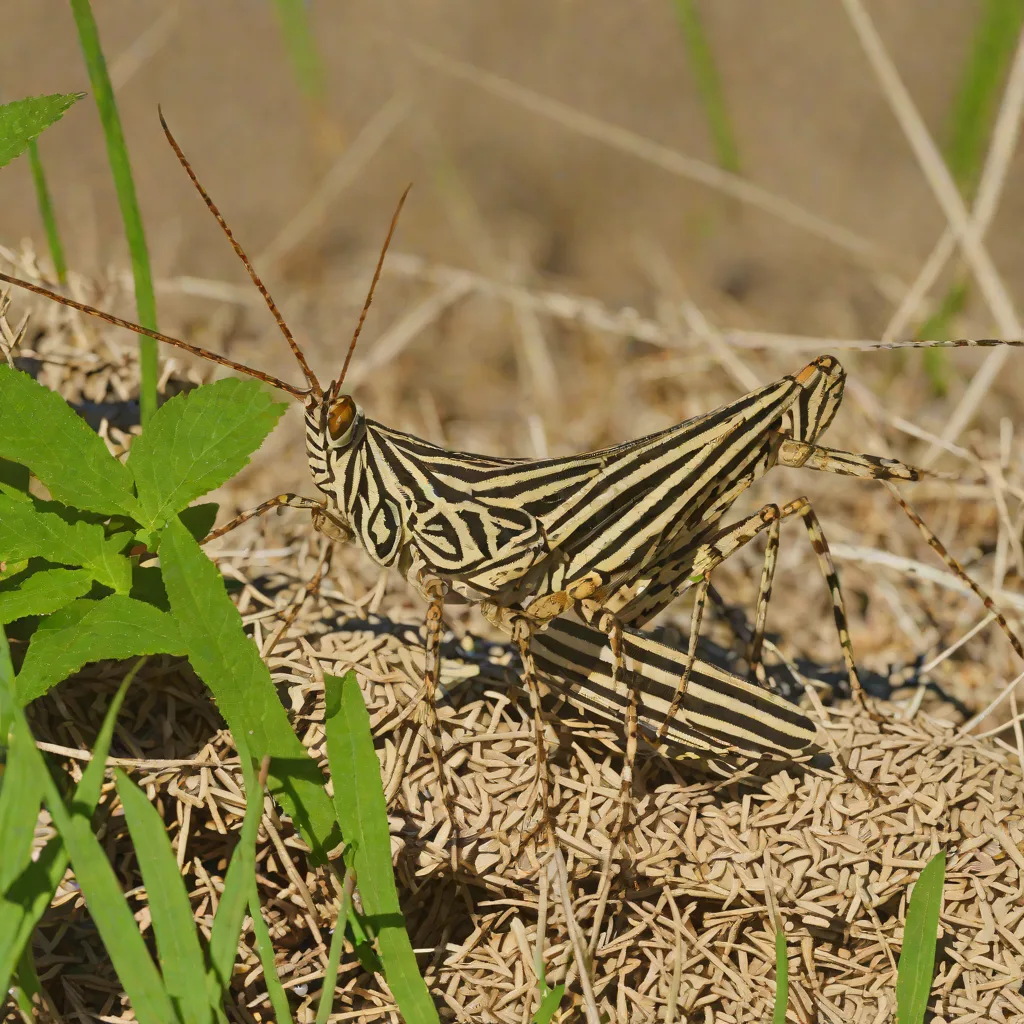 Striped Grasshopper (Euprepocnemis plorans)