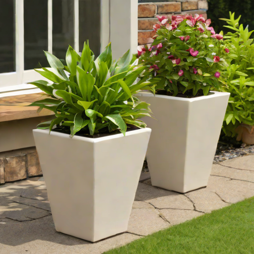Southern Patio Self-Watering Resin Planters