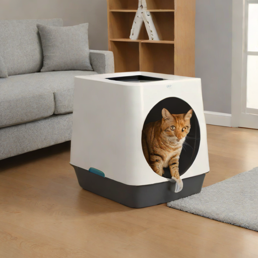Simple Squat Self Cleaning Litter Box