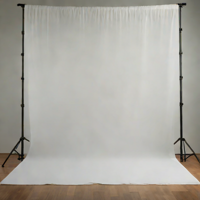 Sheer Fabric Backdrop - White