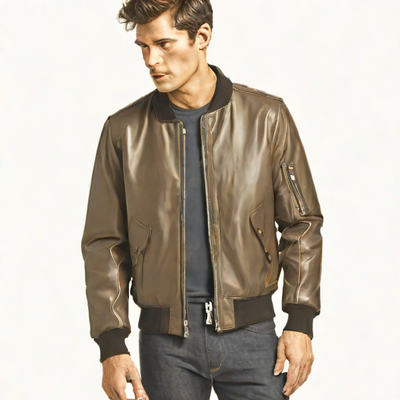 Todd Snyder Italian Leather Bomber