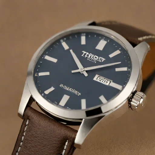 Tissot Gentleman Powermatic 80 Leather Strap Blue Stitching