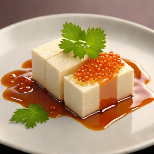 Tofu with Mentaiko