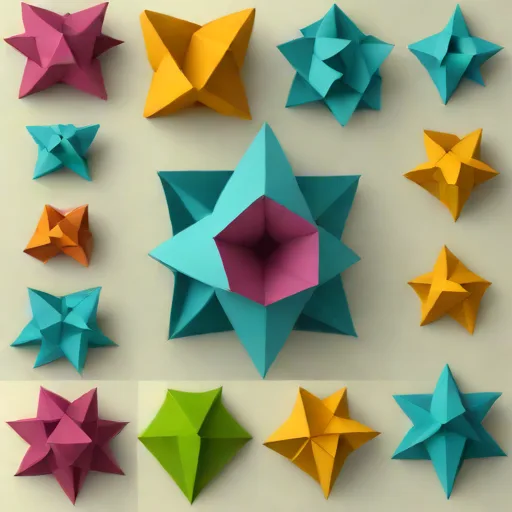 Tom Hull's Five Intersecting Tetrahedra