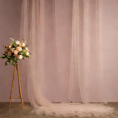 Tulle Backdrop - Blush Pink