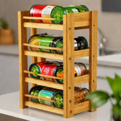 Utopia Home 4-Tier Bamboo Spice Rack