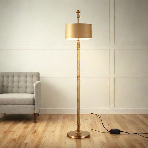Vintage Brass Floor Lamp (Discontinued)