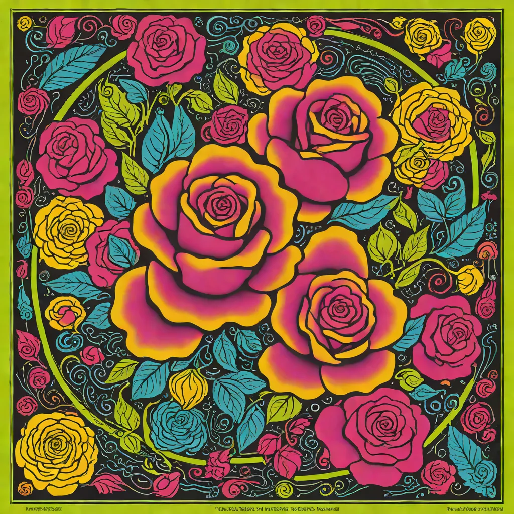 Victor Moscoso – Neon Rose Poster Series