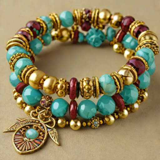 Vistadome Women's Multi Layered Beaded Bracelet Set