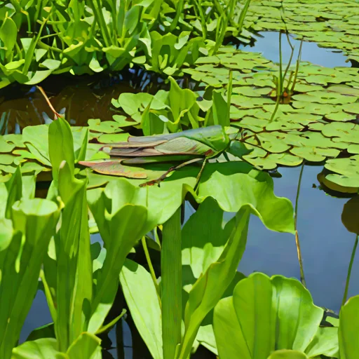 Water Hyacinth Grasshopper (Paulinia acuminata)