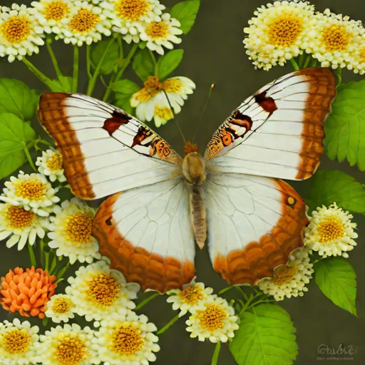 White Peacock Butterfly