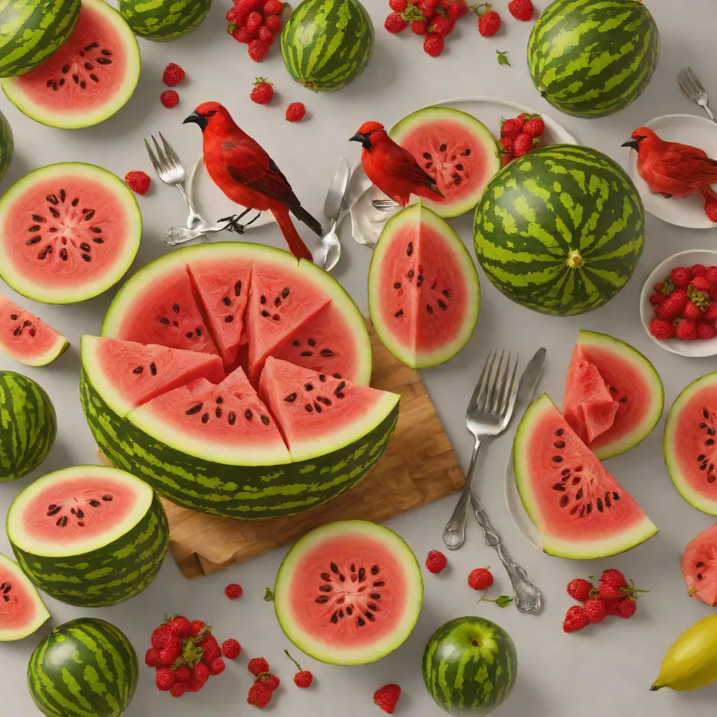 Watermelon and Red Birds