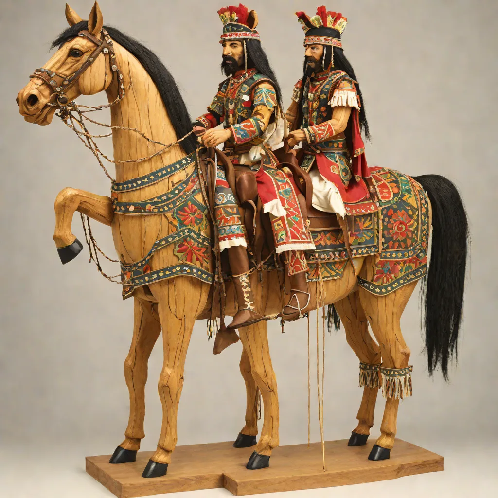 Wooden marionette - Horse Hatatitla