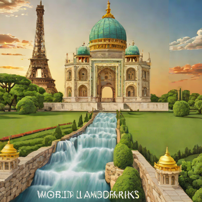 World Landmarks Coloring Book