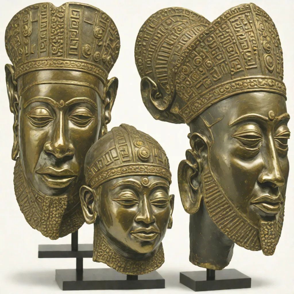 Yoruba Ife Bronze Heads
