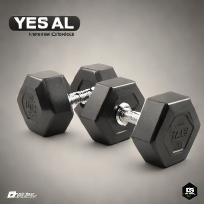 Yes4All Rubber Coated Hex Dumbbell Set