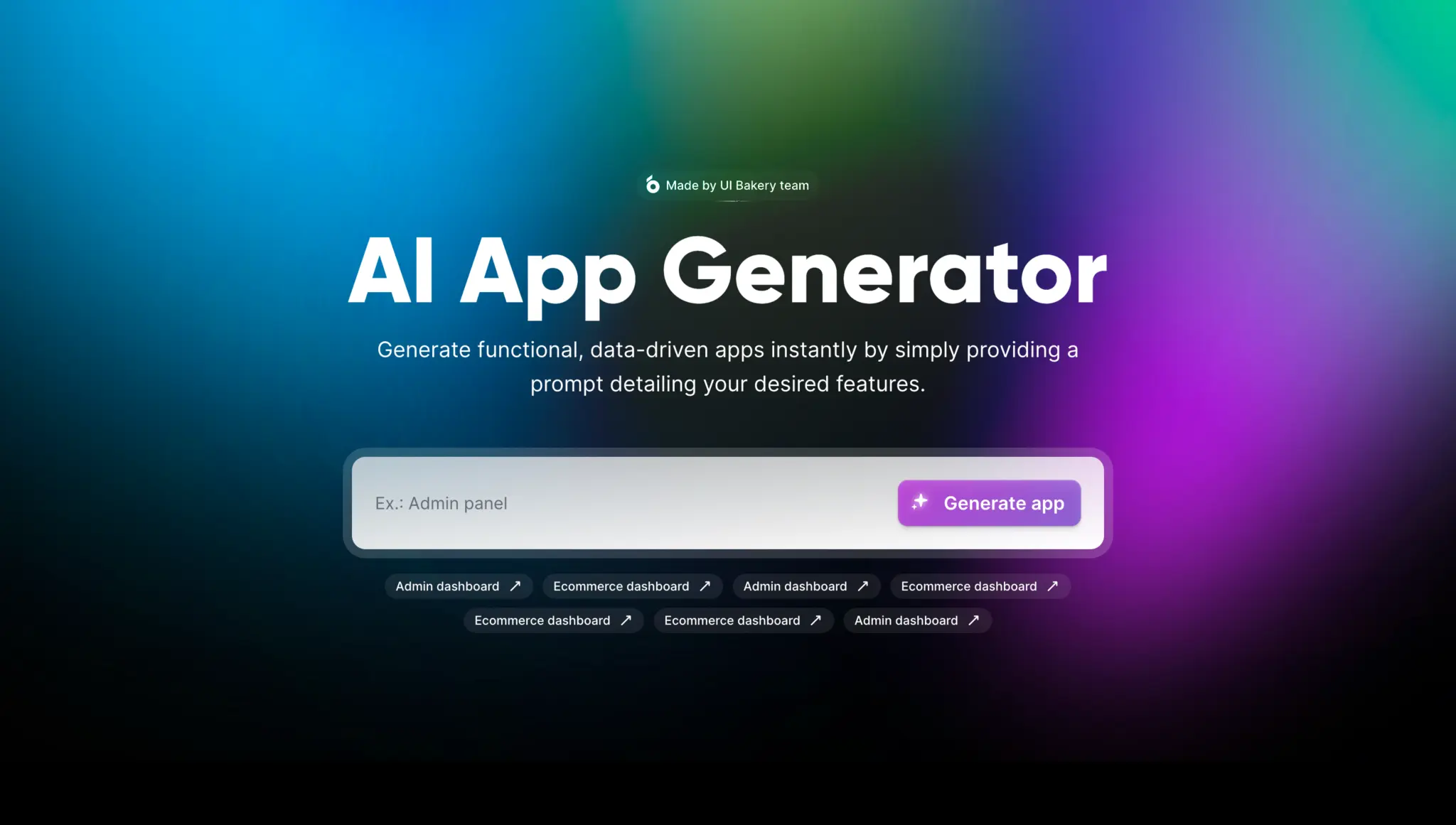UI Bakery AI App Generator