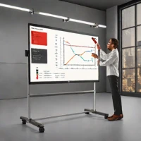 3M Mobile Ergonomic Whiteboard with Magnetic Surface