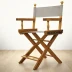 Antique Wood and Brass Director's Chair