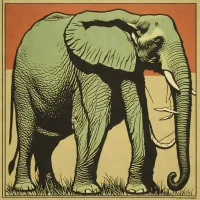 Andy Warhol - Endangered Species - African Elephant (1983)