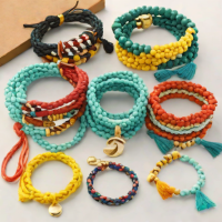 Aolvo 24Pcs Friendship Bracelet Set