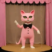 Bob Baker Marionette Theater Pink Cat