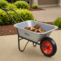 Bully Tools 26-Gallon Steel Wheelbarrow