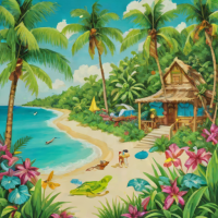 Bits and Pieces 1000 Piece 'Tropical Paradise' Puzzle