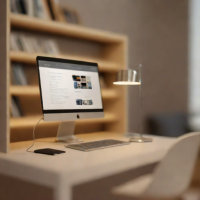 Custom Floating Bookshelf