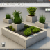 Concrete Planters with Drainage Base