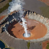 Copahue crater fumaroles
