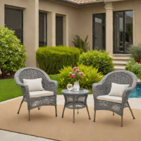 Christopher Knight Home Bistro 3-Piece Wicker Conversation Set