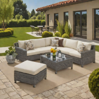 Christopher Knight Home Brompton 5-Piece Wicker Sectional Set
