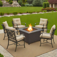 Christopher Knight Home Brompton 4-Piece Fire Pit Chat Set