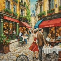 Cobble Hill 1000 Piece 'Parisian Cafe' Puzzle