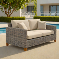 Deep Seating Outdoor Sofa (Wicker Style)