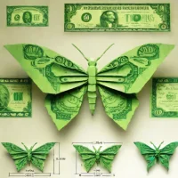 Dollar Bill Butterfly