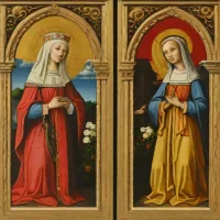 Diptych of St. Catherine and St. Barbara
