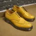 Dr. Martens 3989 Yellow Stitch Smooth Leather Brogue Shoes