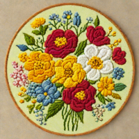 DMC Essentials Embroidery Kit - Floral Bouquet