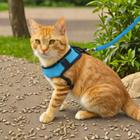 Dreamy Cat Cat Harness and Leash Set
