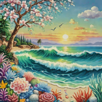 Diamond Painting Kit - Ocean Scene