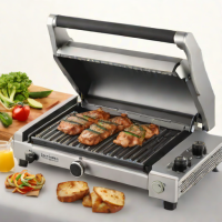 Electric Grill with Sear Plates