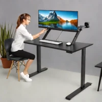 Eureka Ergonomic GTG-G55, Glass Desktop Gaming Standing Desk