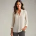 Eileen Fisher Washable Silk Georgette Shirt