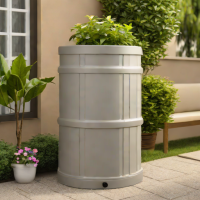 EnviroWorld Rain Barrel 55 Gallon
