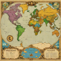 Eurographics 1200 Piece 'World Map' Puzzle